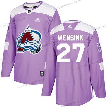 Adidas Miesten Colorado Avalanche #27 John Wensink Violetti Aito Taistelee syöpää vastaan Ommeltu NHL Paita