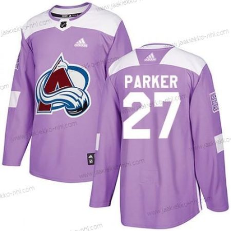 Adidas Miesten Colorado Avalanche #27 Scott Parker Aito Taistelee syöpää vastaan Harjoitus Violetti Paita