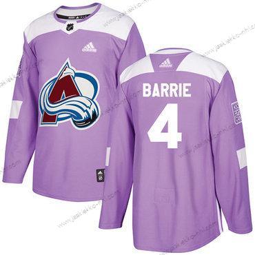 Adidas Miesten Colorado Avalanche #4 Tyson Barrie Violetti Aito Taistelee syöpää vastaan Ommeltu NHL Paita