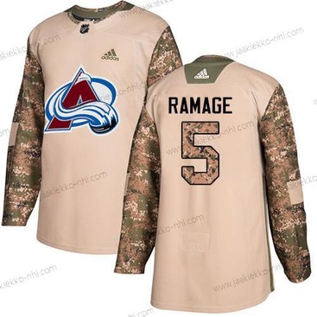 Adidas Miesten Colorado Avalanche #5 Rob Ramage Maastokuvio Aito 2017 Veterans Day Ommeltu NHL Paita