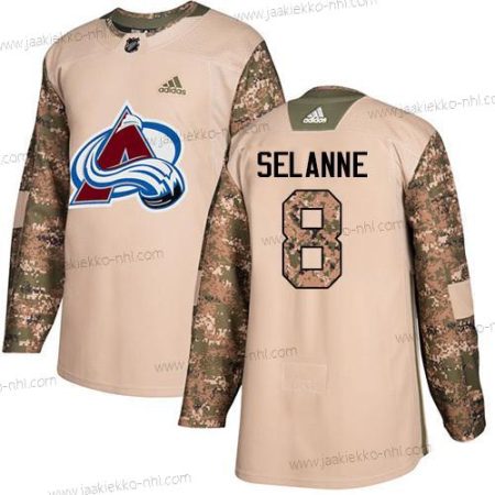 Adidas Miesten Colorado Avalanche #8 Teemu Selanne Maastokuvio Aito 2017 Veterans Day Ommeltu NHL Paita