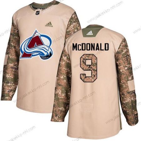 Adidas Miesten Colorado Avalanche #9 Lanny Mcdonald Maastokuvio Aito 2017 Veterans Day Ommeltu NHL Paita