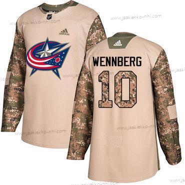 Adidas Miesten Columbus Blue Jackets #10 Alexander Wennberg Maastokuvio Aito 2017 Veterans Day Ommeltu NHL Paita