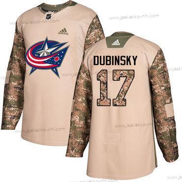 Adidas Miesten Columbus Blue Jackets #17 Brandon Dubinsky Maastokuvio Aito 2017 Veterans Day Ommeltu NHL Paita