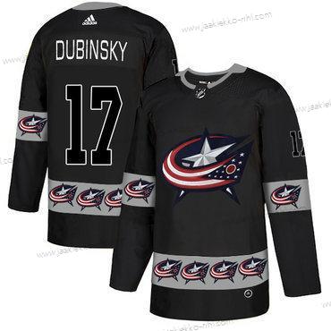 Adidas Miesten Columbus Blue Jackets #17 Brandon Dubinsky Musta Maajoukkue Logos Paita