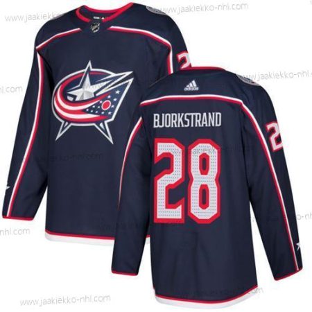 Adidas Miesten Columbus Blue Jackets #28 Oliver Bjorkstrand Laivastonsininen Sininen Kotiottelupaita Aito Ommeltu NHL Paita