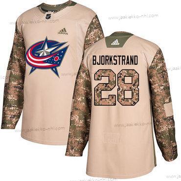 Adidas Miesten Columbus Blue Jackets #28 Oliver Bjorkstrand Maastokuvio Aito 2017 Veterans Day Ommeltu NHL Paita