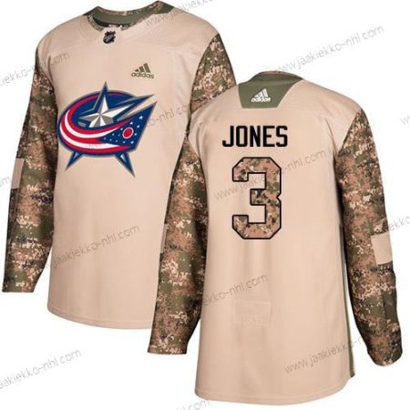 Adidas Miesten Columbus Blue Jackets #3 Seth Jones Maastokuvio Aito 2017 Veterans Day Ommeltu NHL Paita