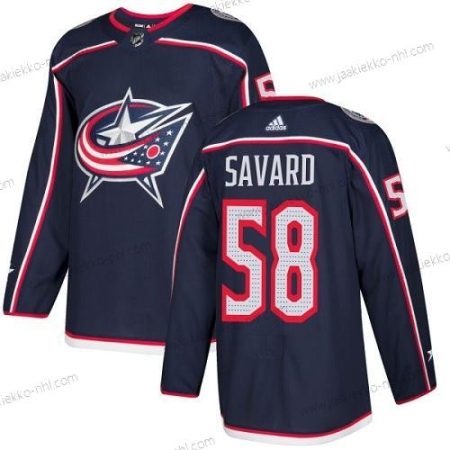 Adidas Miesten Columbus Blue Jackets #58 David Savard Laivastonsininen Sininen Kotiottelupaita Aito Ommeltu NHL Paita