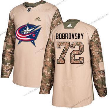 Adidas Miesten Columbus Blue Jackets #72 Sergei Bobrovsky Maastokuvio Aito 2017 Veterans Day Ommeltu NHL Paita