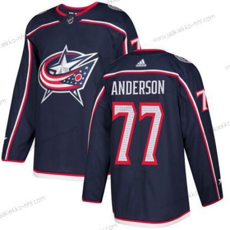 Adidas Miesten Columbus Blue Jackets #77 Josh Anderson Laivastonsininen Sininen Kotiottelupaita Aito Ommeltu NHL Paita