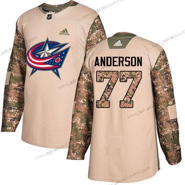 Adidas Miesten Columbus Blue Jackets #77 Josh Anderson Maastokuvio Aito 2017 Veterans Day Ommeltu NHL Paita