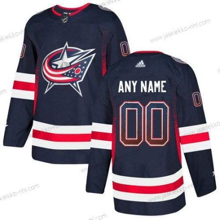 Adidas Miesten Columbus Blue Jackets Mukautettu Laivastonsininen Paita