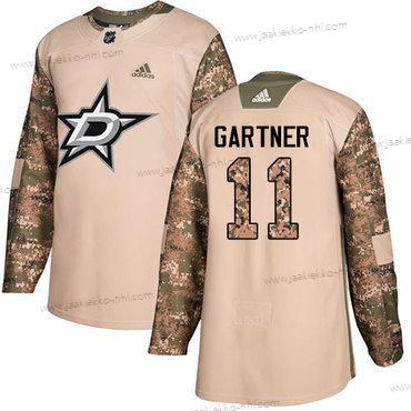 Adidas Miesten Dallas Stars #11 Mike Gartner Maastokuvio Aito 2017 Veterans Day Ommeltu NHL Paita