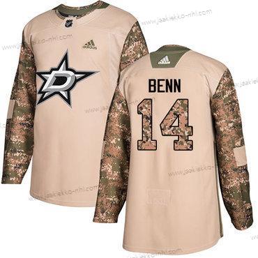 Adidas Miesten Dallas Stars #14 Jamie Benn Maastokuvio Aito 2017 Veterans Day Ommeltu NHL Paita