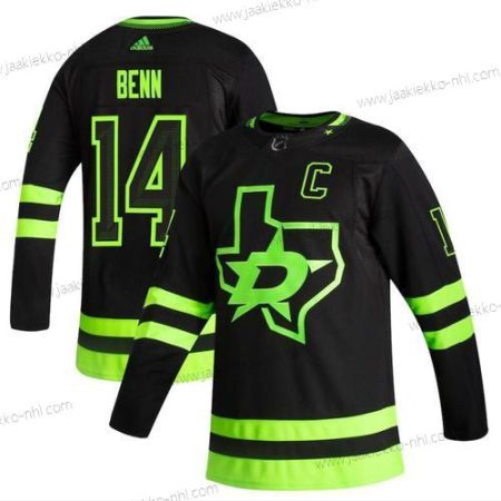 Adidas Miesten Dallas Stars #14 Jamie Benn Musta 2020-21 Käänteinen Retro Vaihtopaita NHL Paita