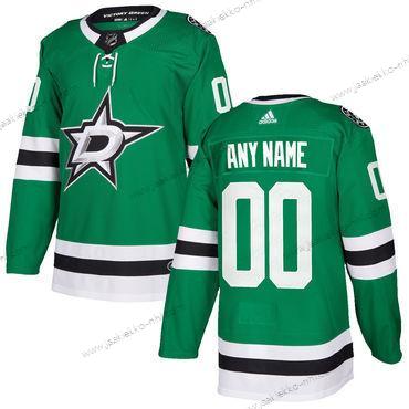 Adidas Miesten Dallas Stars Mukautettu Vihreä Kotiottelupaita Aito Ommeltu NHL Paita