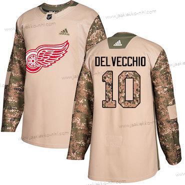 Adidas Miesten Detroit Red Wings #10 Alex Delvecchio Maastokuvio Aito 2017 Veterans Day Ommeltu NHL Paita