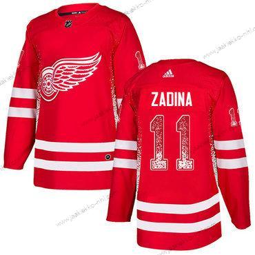 Adidas Miesten Detroit Red Wings #11 Filip Zadina Aito Punainen Paita