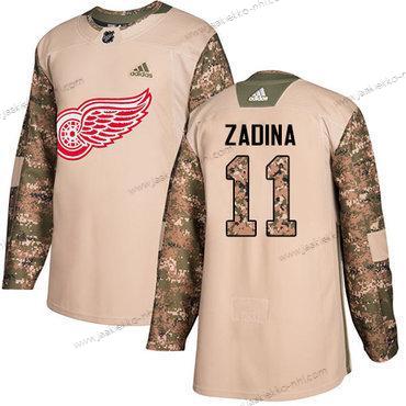 Adidas Miesten Detroit Red Wings #11 Filip Zadina Aito Veterans Day Harjoitus Maastokuvio Paita