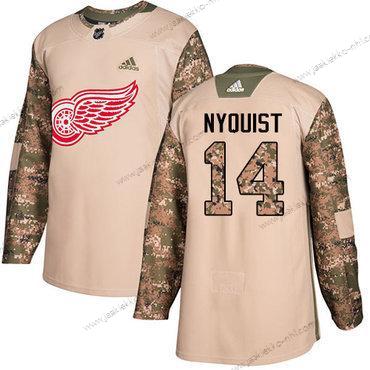 Adidas Miesten Detroit Red Wings #14 Gustav Nyquist Maastokuvio Aito 2017 Veterans Day Ommeltu NHL Paita