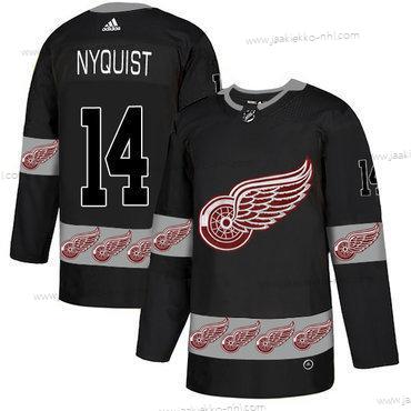 Adidas Miesten Detroit Red Wings #14 Gustav Nyquist Musta Maajoukkue Logos Paita