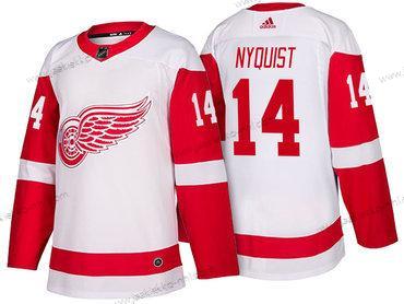 Adidas Miesten Detroit Red Wings #14 Gustav Nyquist Valkoinen 2017-2018 Jääkiekko Ommeltu NHL Paita