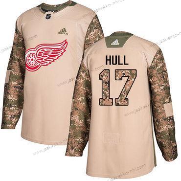 Adidas Miesten Detroit Red Wings #17 Brett Hull Maastokuvio Aito 2017 Veterans Day Ommeltu NHL Paita