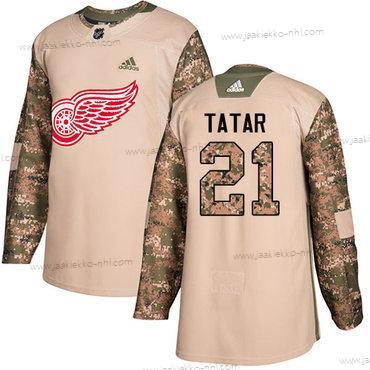 Adidas Miesten Detroit Red Wings #21 Tomas Tatar Maastokuvio Aito 2017 Veterans Day Ommeltu NHL Paita