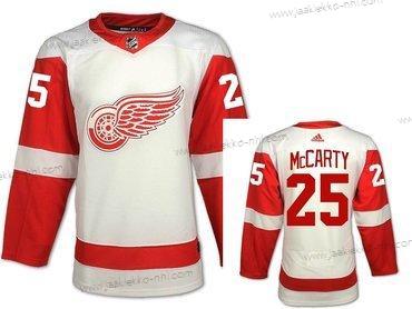 Adidas Miesten Detroit Red Wings #25 Darren Mccarty Valkoinen Road Aito NHL Paita