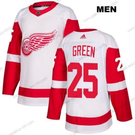 Adidas Miesten Detroit Red Wings #25 Mike Vihreä Valkoinen Kolmas paita Aito NHL Paita