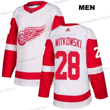 Adidas Miesten Detroit Red Wings #28 Luke Witkowski Valkoinen Kolmas paita Aito NHL Paita