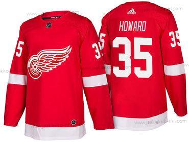 Adidas Miesten Detroit Red Wings #35 Jimmy Howard Punainen Kotiottelupaita 2017-2018 Jääkiekko Ommeltu NHL Paita