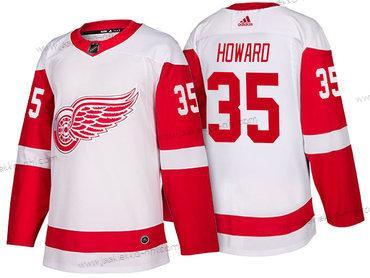 Adidas Miesten Detroit Red Wings #35 Jimmy Howard Valkoinen 2017-2018 Jääkiekko Ommeltu NHL Paita