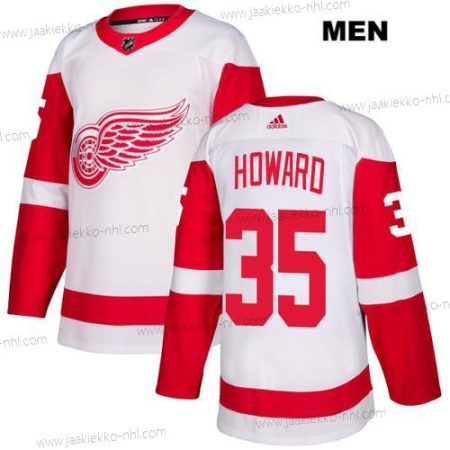 Adidas Miesten Detroit Red Wings #35 Jimmy Howard Valkoinen Kolmas paita Aito NHL Paita