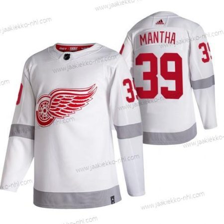 Adidas Miesten Detroit Red Wings #39 Anthony Mantha Valkoinen 2020-21 Käänteinen Retro Vaihtopaita NHL Paita