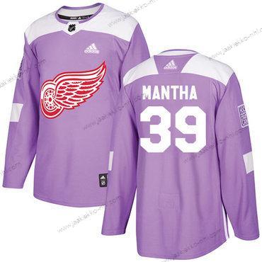 Adidas Miesten Detroit Red Wings #39 Anthony Mantha Violetti Aito Taistelee syöpää vastaan Ommeltu NHL Paita