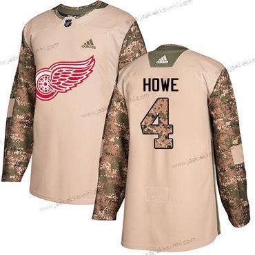 Adidas Miesten Detroit Red Wings #4 Gordie Howe Maastokuvio Aito 2017 Veterans Day Ommeltu NHL Paita