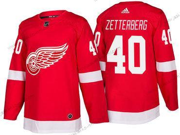 Adidas Miesten Detroit Red Wings #40 Henrik Zetterberg Punainen Kotiottelupaita 2017-2018 Jääkiekko Ommeltu NHL Paita