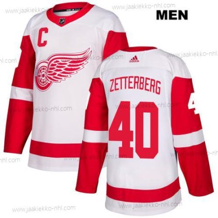 Adidas Miesten Detroit Red Wings #40 Henrik Zetterberg Valkoinen Kolmas paita Aito NHL Paita