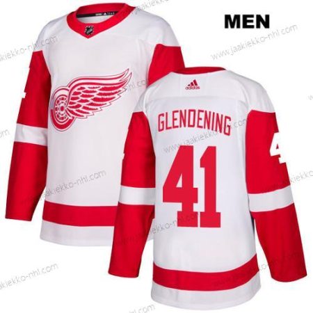 Adidas Miesten Detroit Red Wings #41 Luke Glendening Valkoinen Kolmas paita Aito NHL Paita