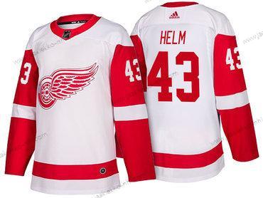 Adidas Miesten Detroit Red Wings #43 Darren Helm Valkoinen 2017-2018 Jääkiekko Ommeltu NHL Paita