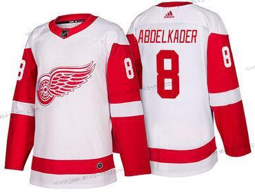 Adidas Miesten Detroit Red Wings #8 Justin Abdelkader Valkoinen 2017-2018 Jääkiekko Ommeltu NHL Paita