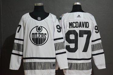 Adidas Miesten Edmonton Oilers 97 Connor Mcdavid Valkoinen 2019 NHL All-Star Game Paita