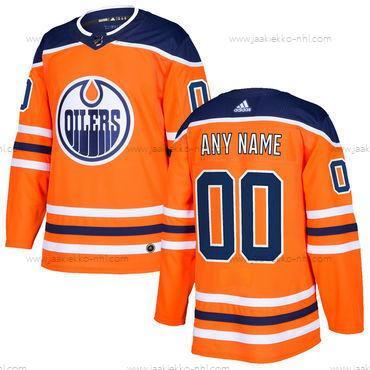 Adidas Miesten Edmonton Oilers Mukautettu Oranssi Kotiottelupaita Aito Ommeltu NHL Paita