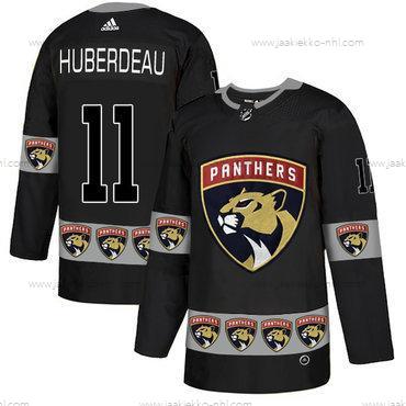 Adidas Miesten Florida Panthers #11 Jonathan Huberdeau Musta Maajoukkue Logos Paita