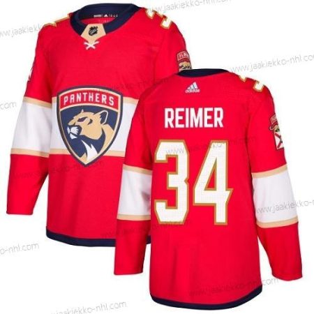 Adidas Miesten Florida Panthers #34 James Reimer Punainen Kotiottelupaita Aito Ommeltu NHL Paita