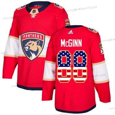 Adidas Miesten Florida Panthers #88 Jamie Mcginn Punainen Kotiottelupaita Aito USA Flag Ommeltu NHL Paita