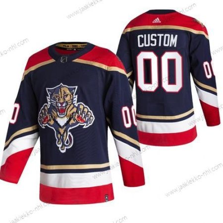 Adidas Miesten Florida Panthers Mukautettu Musta 2020-21 Vaihtopaita Aito Pelaaja NHL Paita