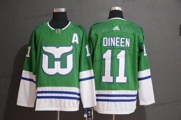 Adidas Miesten Hartford Whalers #11 Kevin Dineen Vihreä Valkoinen Paita